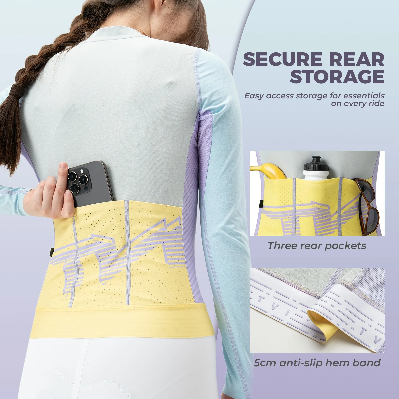 Women Cycling Jersey Breathable Moisture  Long Sleeve - Image 6