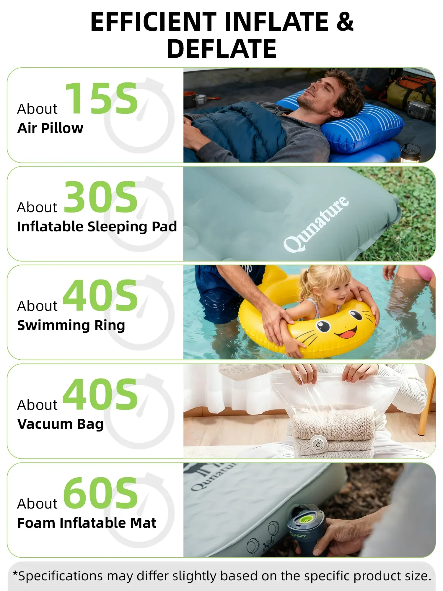 5KPa Rechargeable Electric Air Pump with 3 Nozzles & Type-C Cable - Image 7