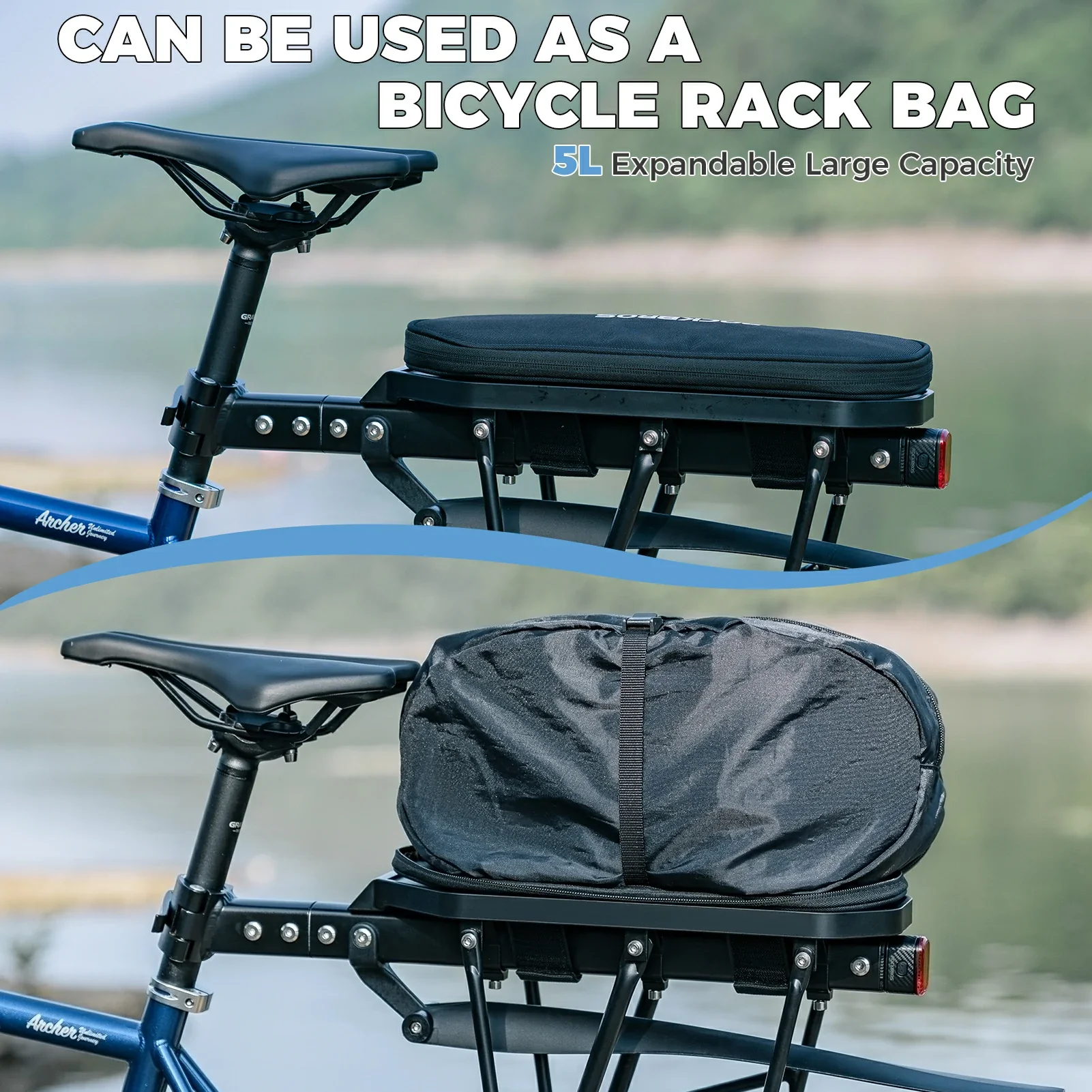 5L Expandable Bike Seat Bag - D83 - Image 5