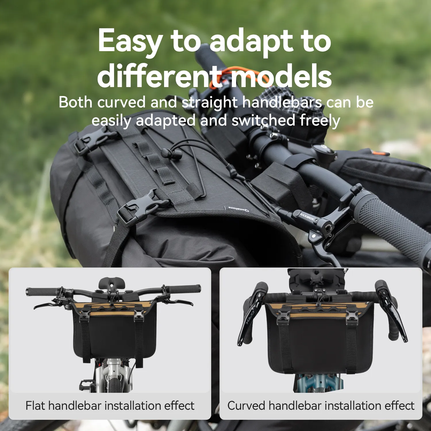 Adjustable Handlebar Cradle Bike Bag Carrier for Bikepacking - Image 8