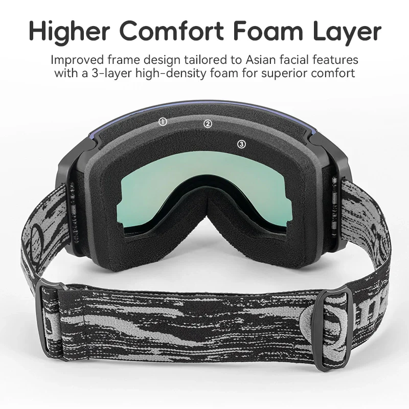 Anti-Fog Ski Goggles UV400 Protection Double-Layer Lenses for Clear View - Image 8