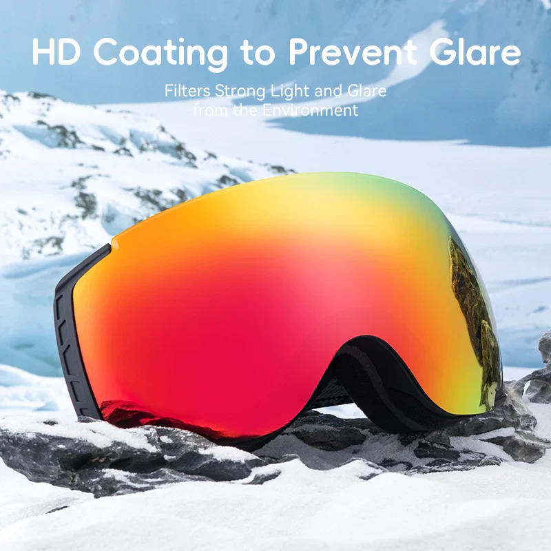 Anti-Fog Ski Goggles UV400 Protection Double-Layer Lenses for Clear View - Image 9