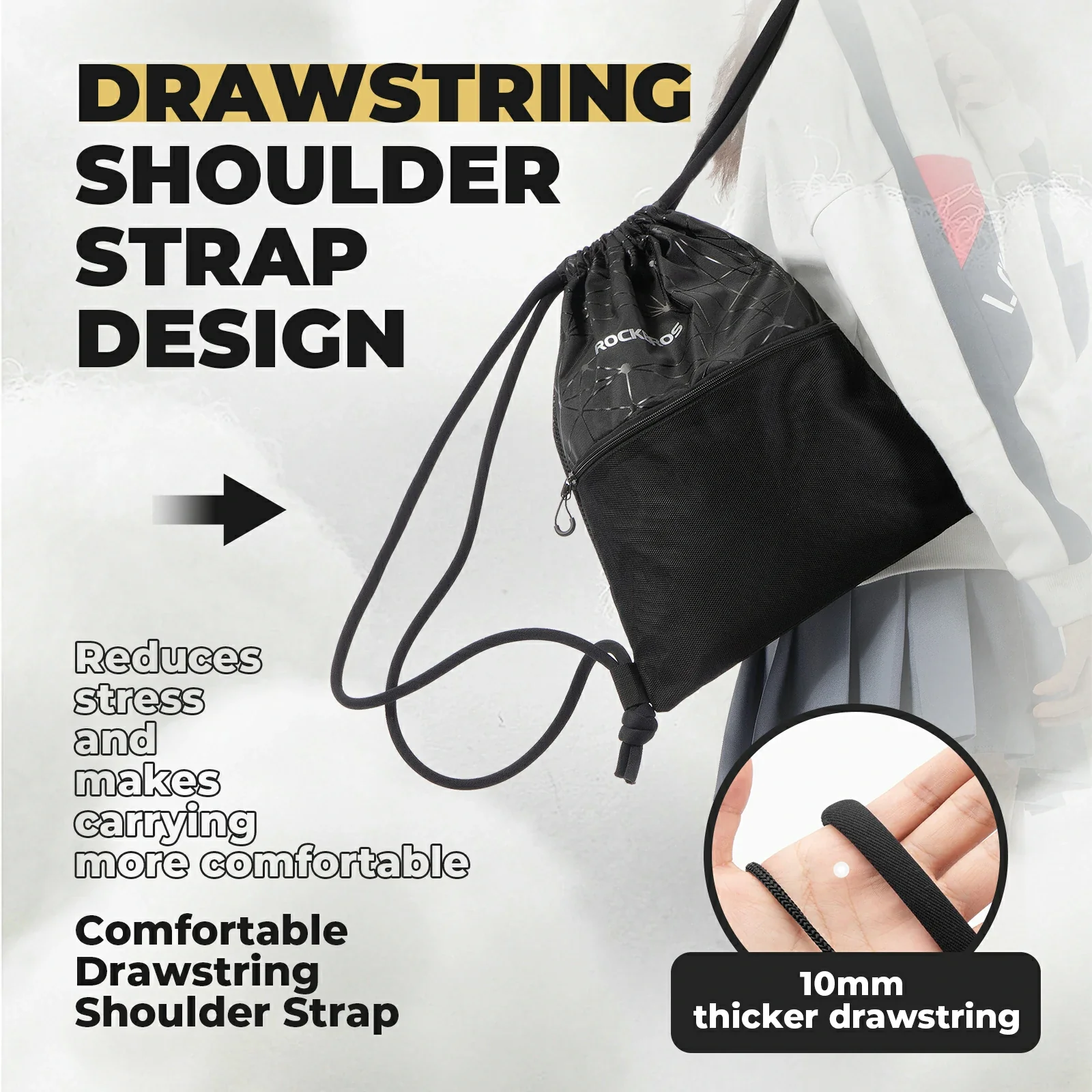Backpack with Drawstring Sports Bag 9L Gym Bag - Image 3