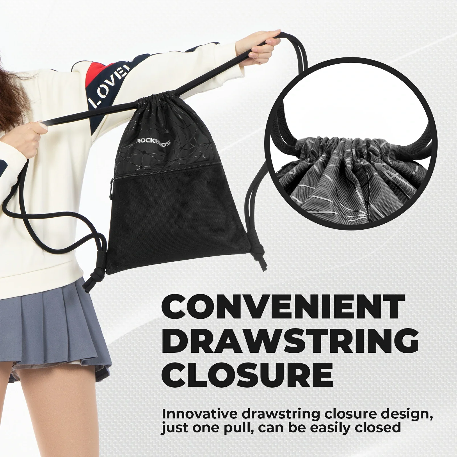 Backpack with Drawstring Sports Bag 9L Gym Bag - Image 4