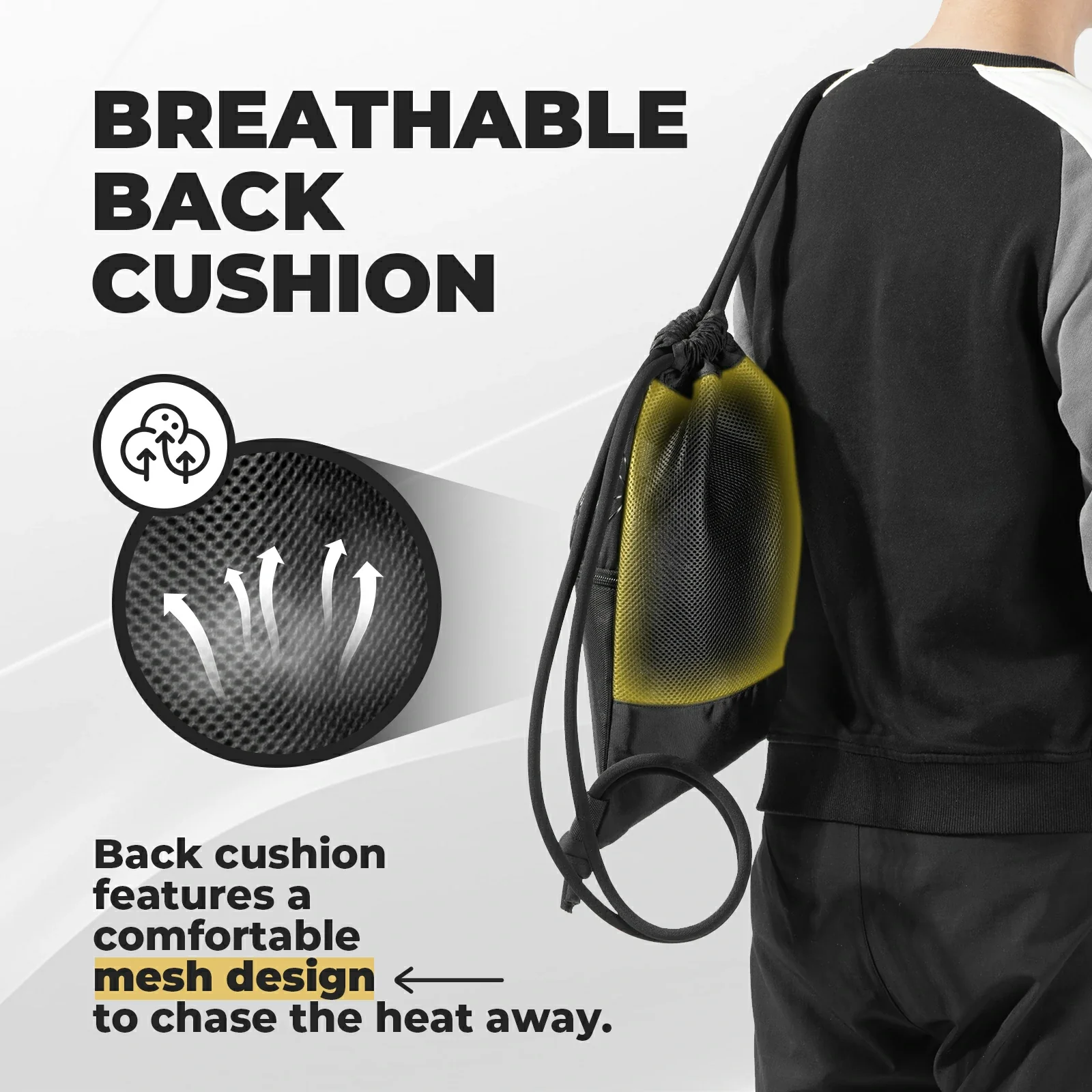 Backpack with Drawstring Sports Bag 9L Gym Bag - Image 5