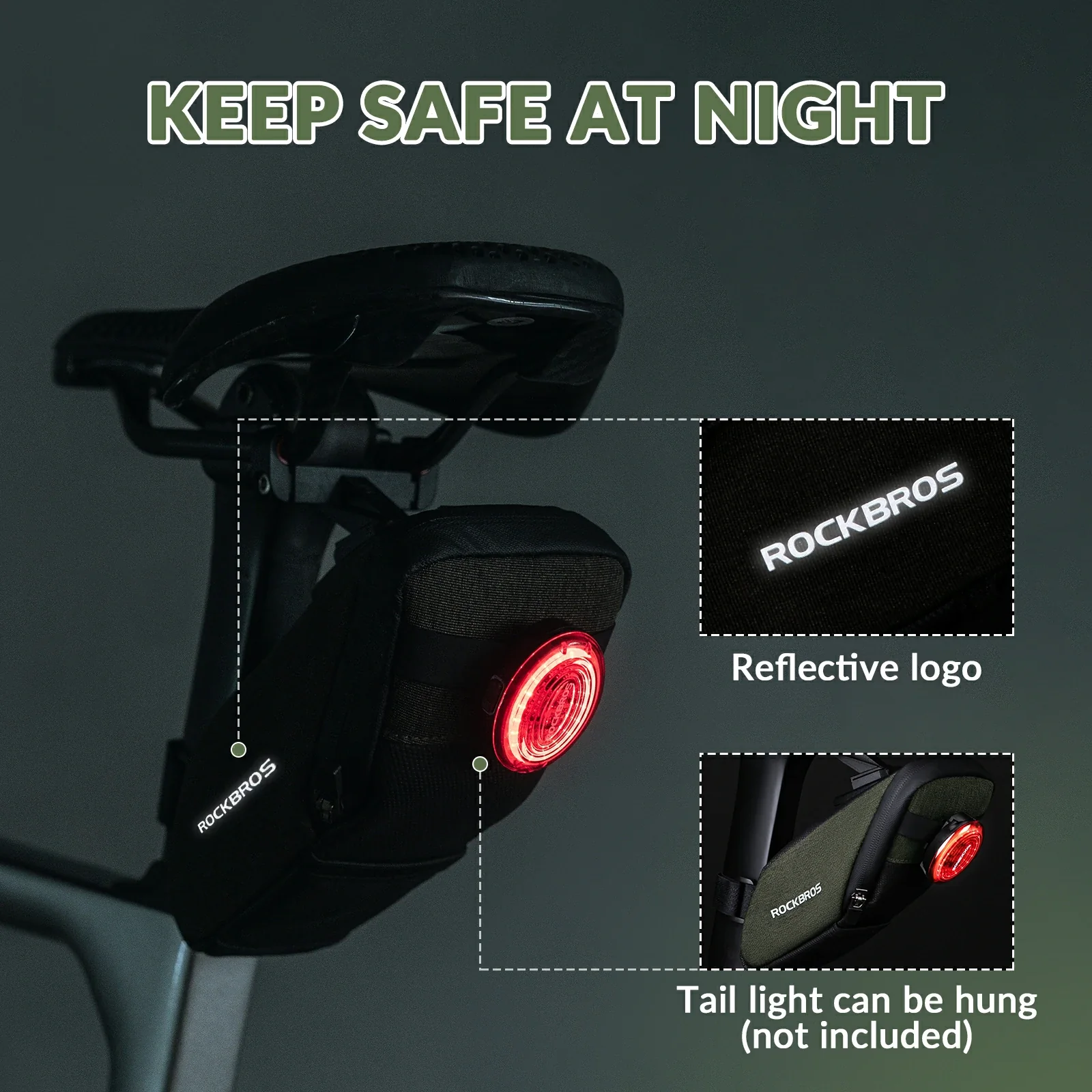 Bicycle Saddle Bag with Transparent PVC Mudguard - Image 6