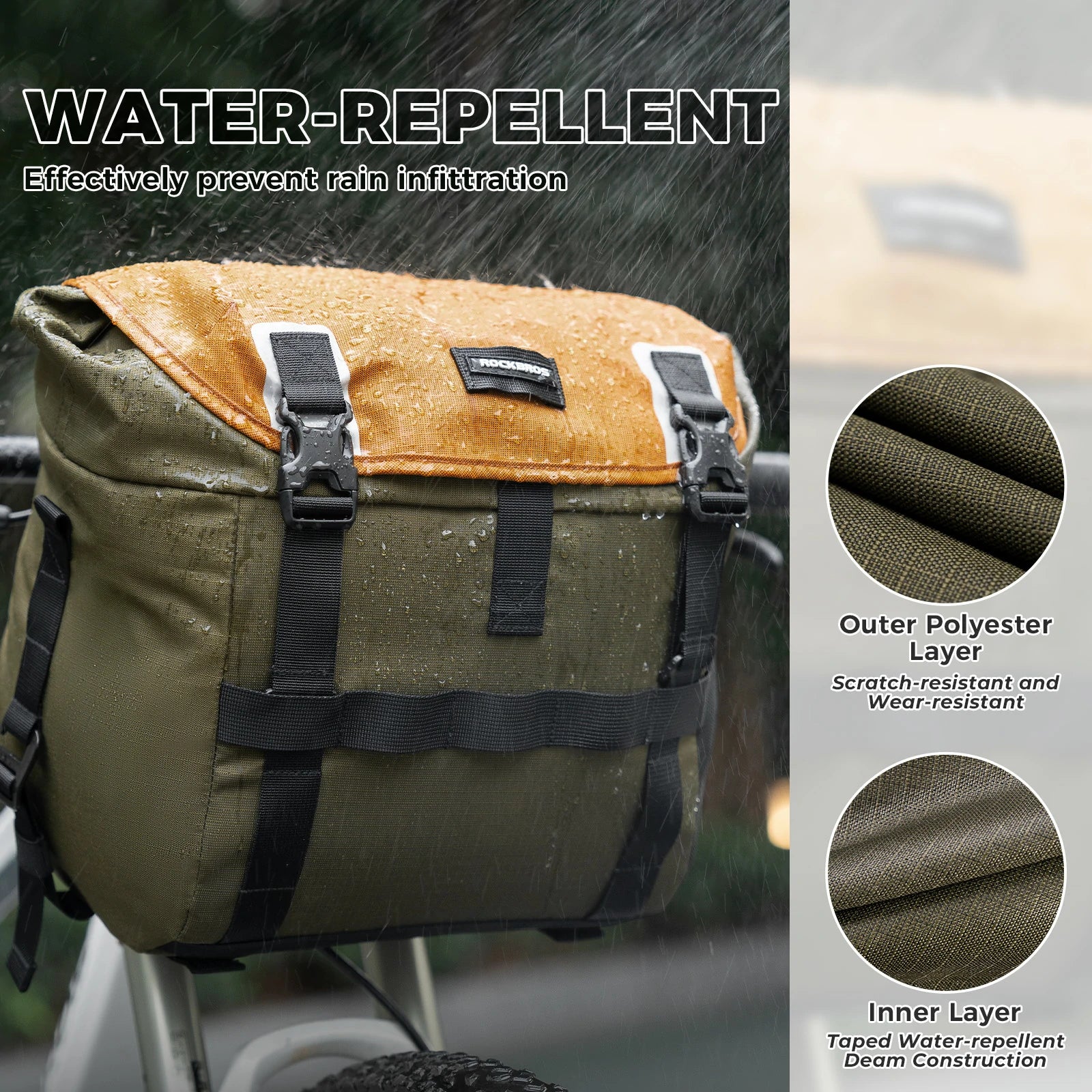 Qunature Bike Handlebar Bag Waterproof 24L - Image 3