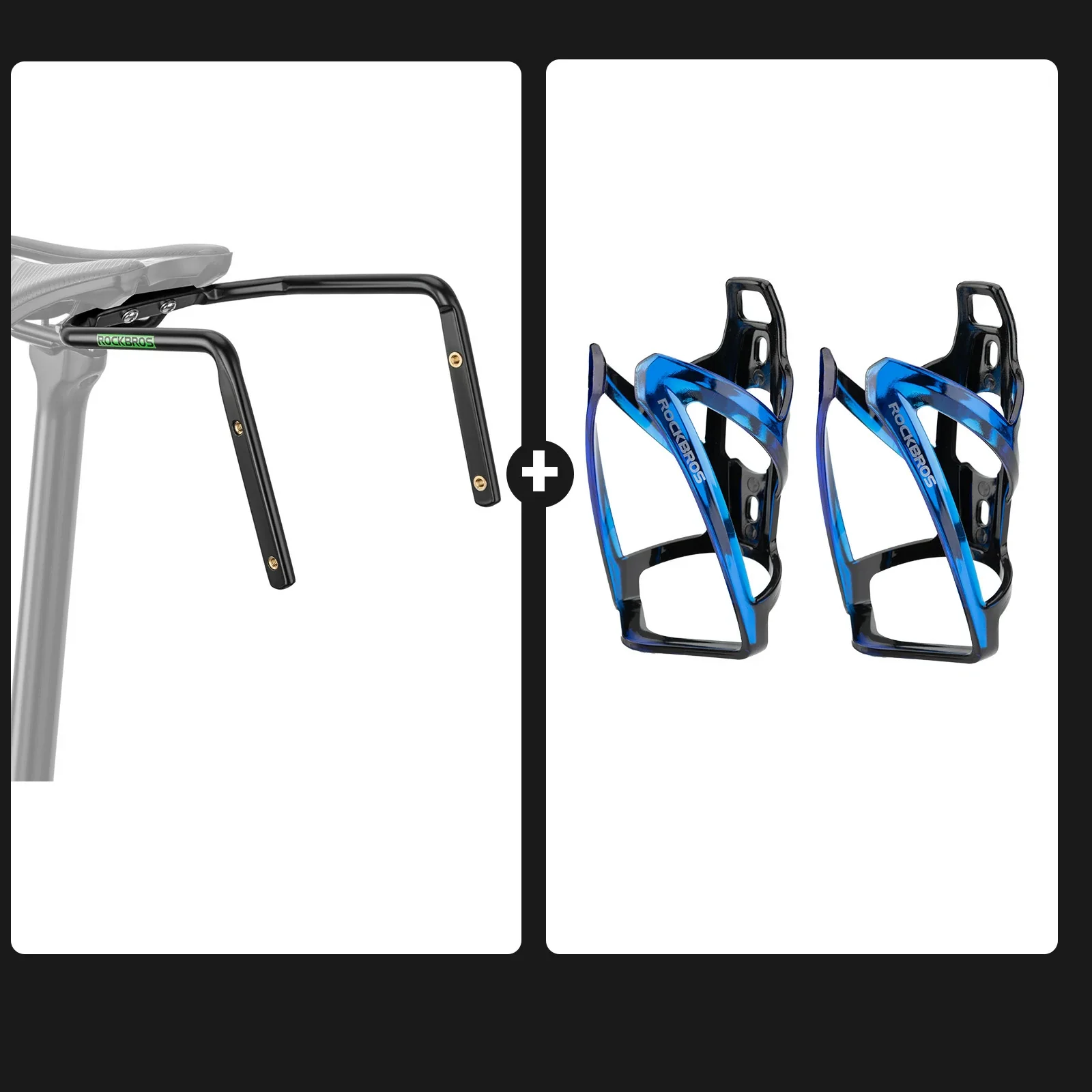 Bike Bottle Cage Set with Mount Bracket for Extra Hydration - Image 3