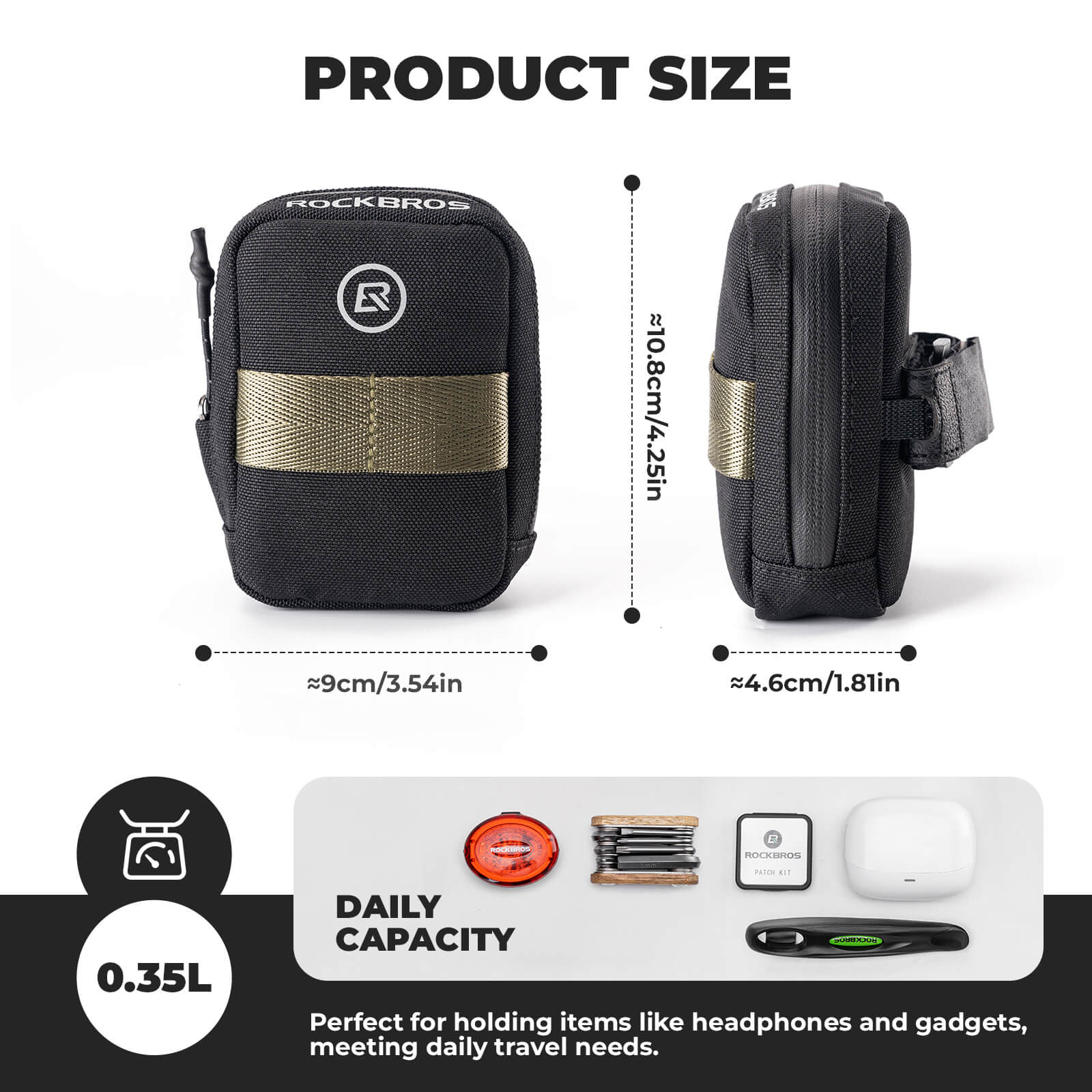Bike Frame Phone Bag & Mini Saddle Bag Set – Cycling Storage Bundle - Image 10