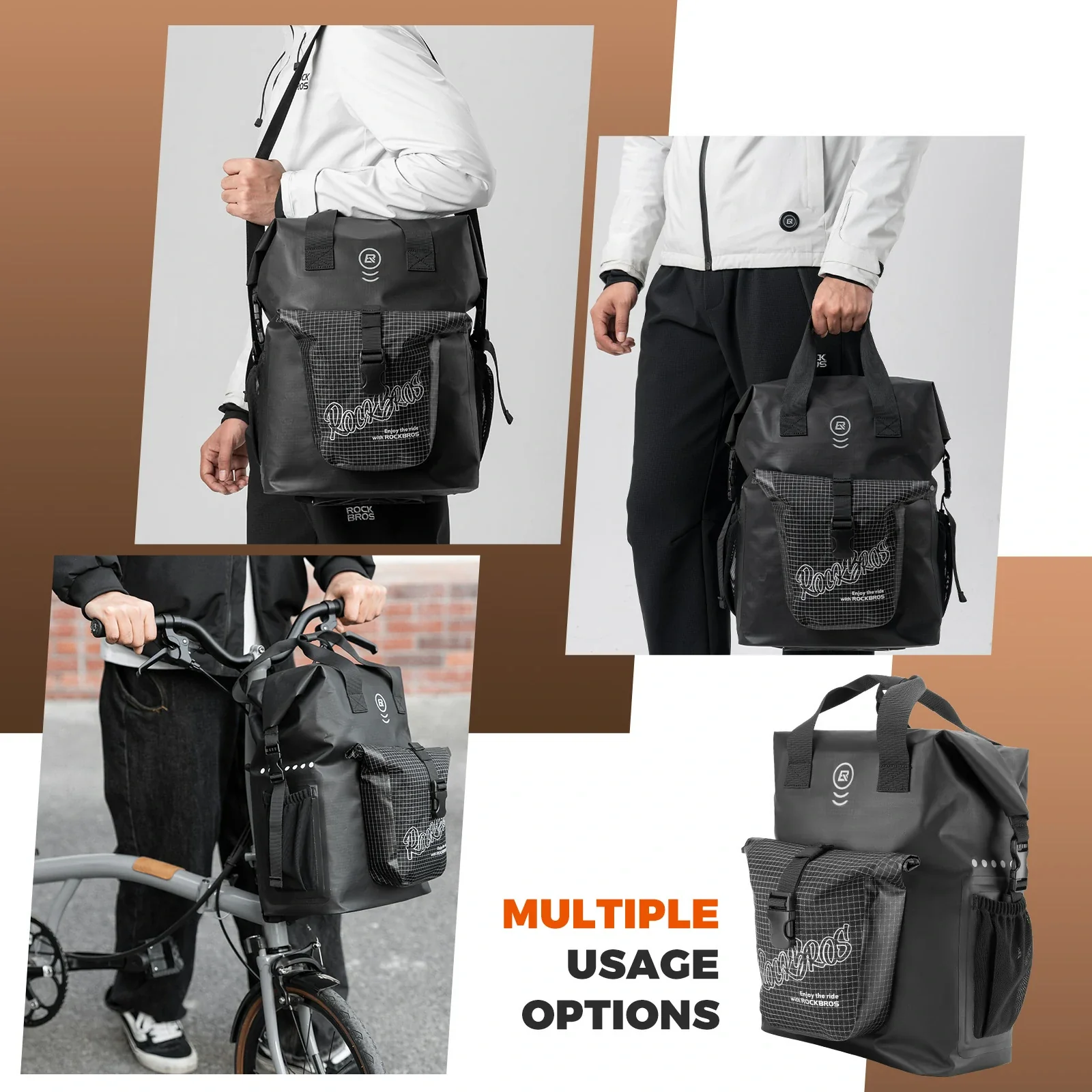 Bike Handlebar Bag for Folding Bike 18L - Image 4
