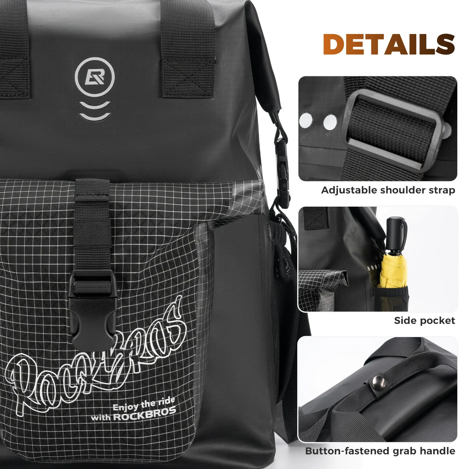 Bike Handlebar Bag for Folding Bike 18L - Image 5