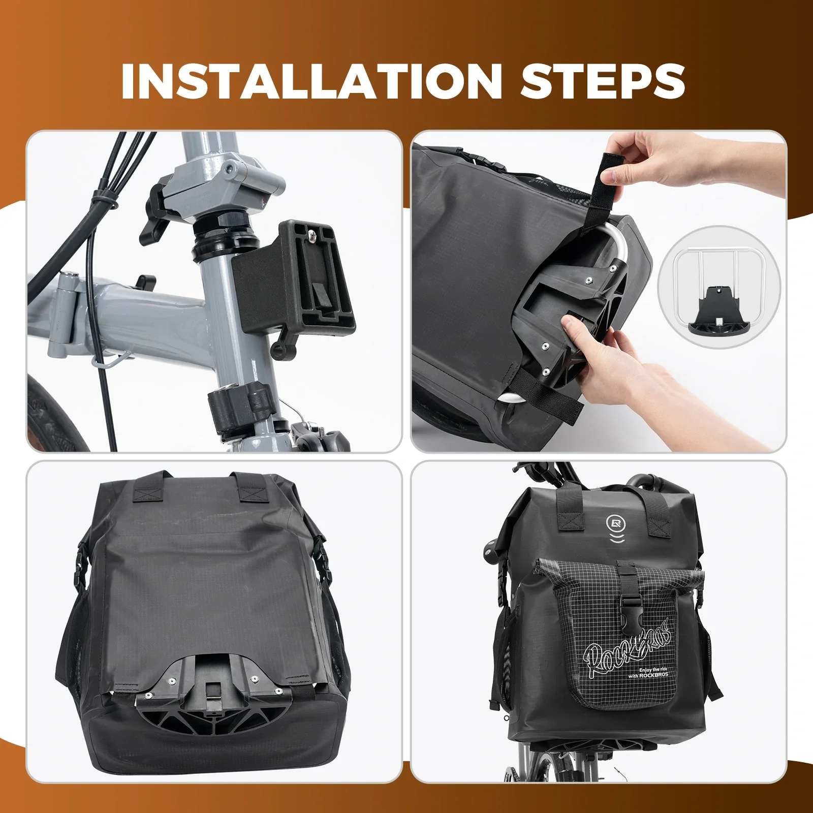 Bike Handlebar Bag for Folding Bike 18L - Image 6
