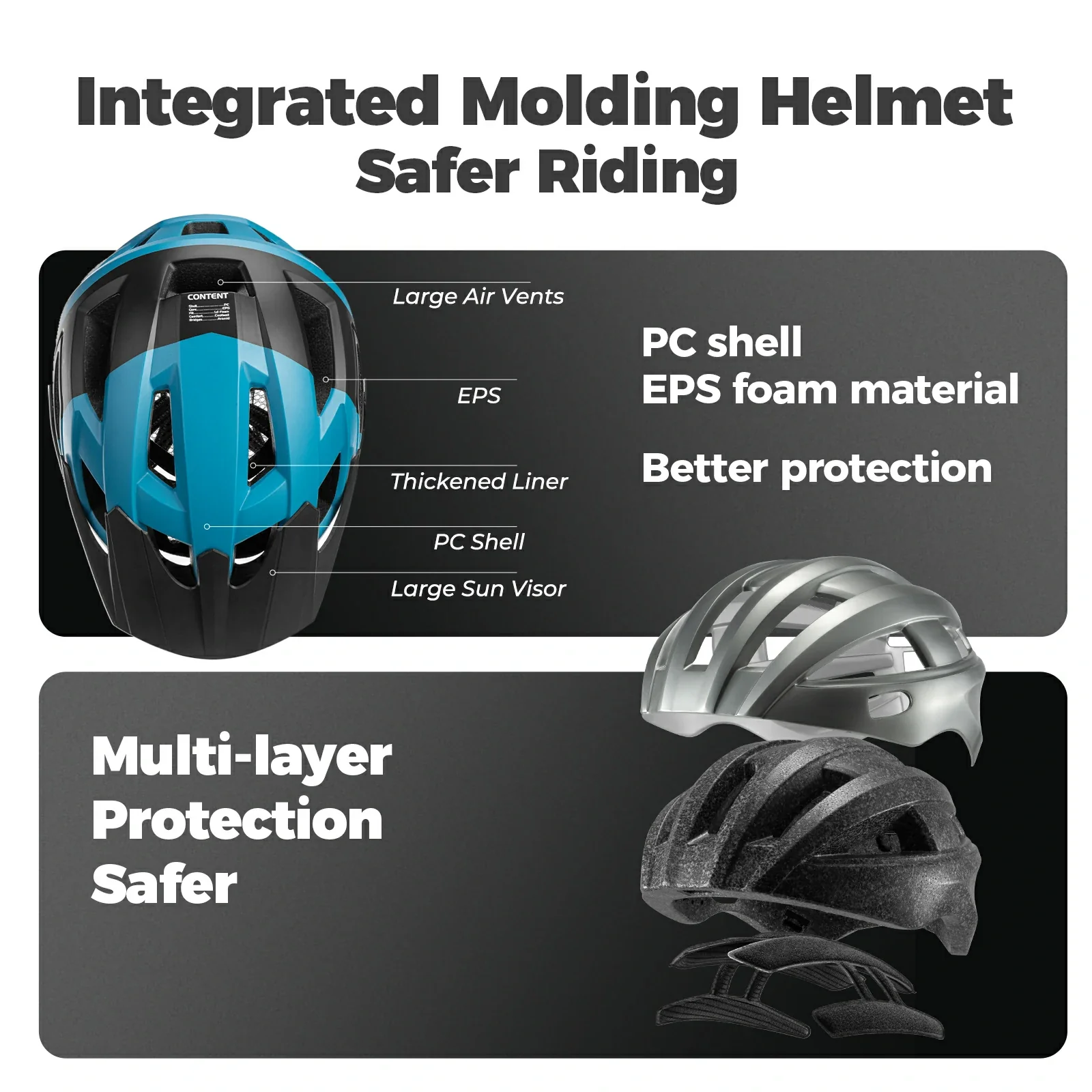 Bike Helmet Adult 58-62cm Safe Lightweight for Road & MTB - Image 9