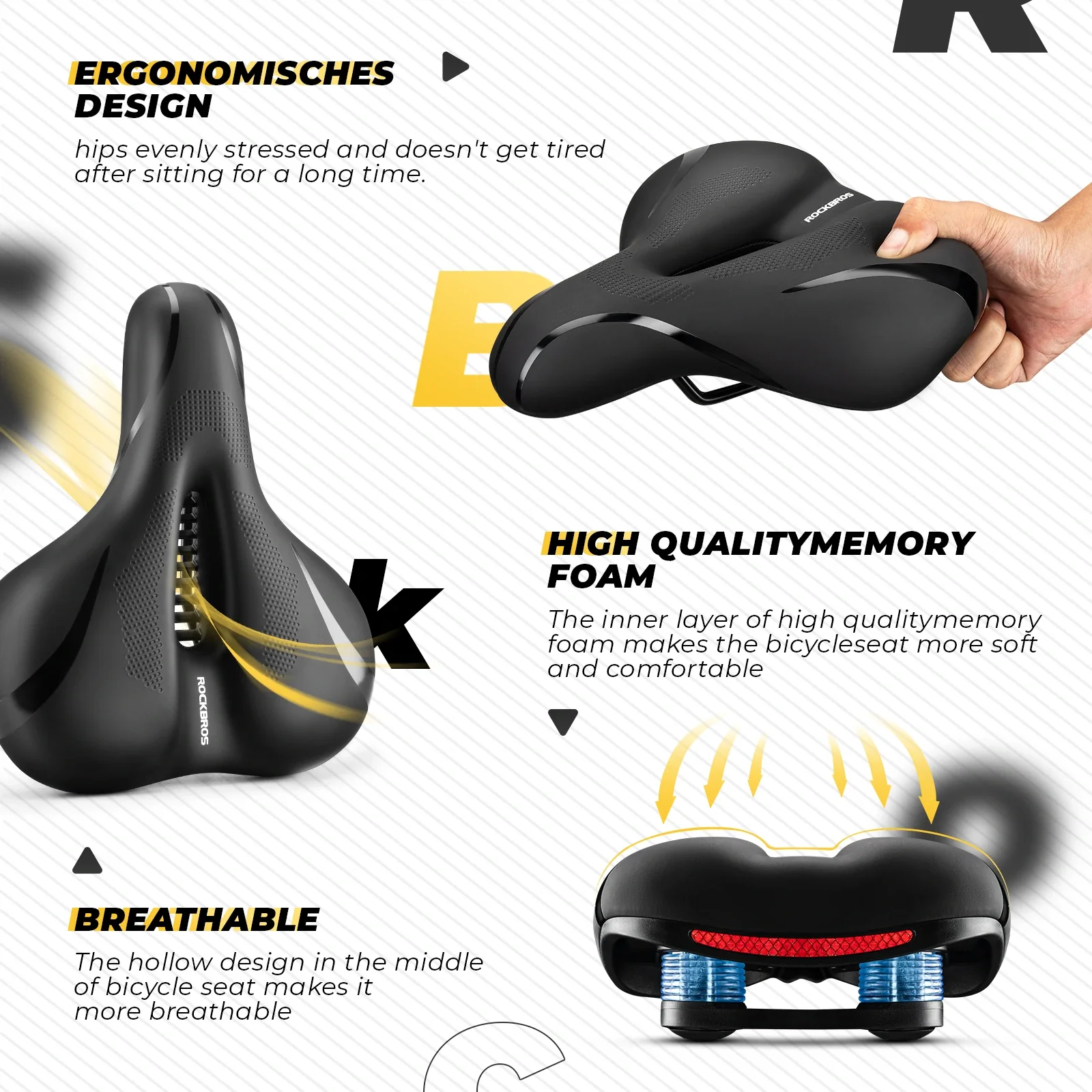 Bike Seat Cushion Comfortable Mountain Bike Saddle - Image 3