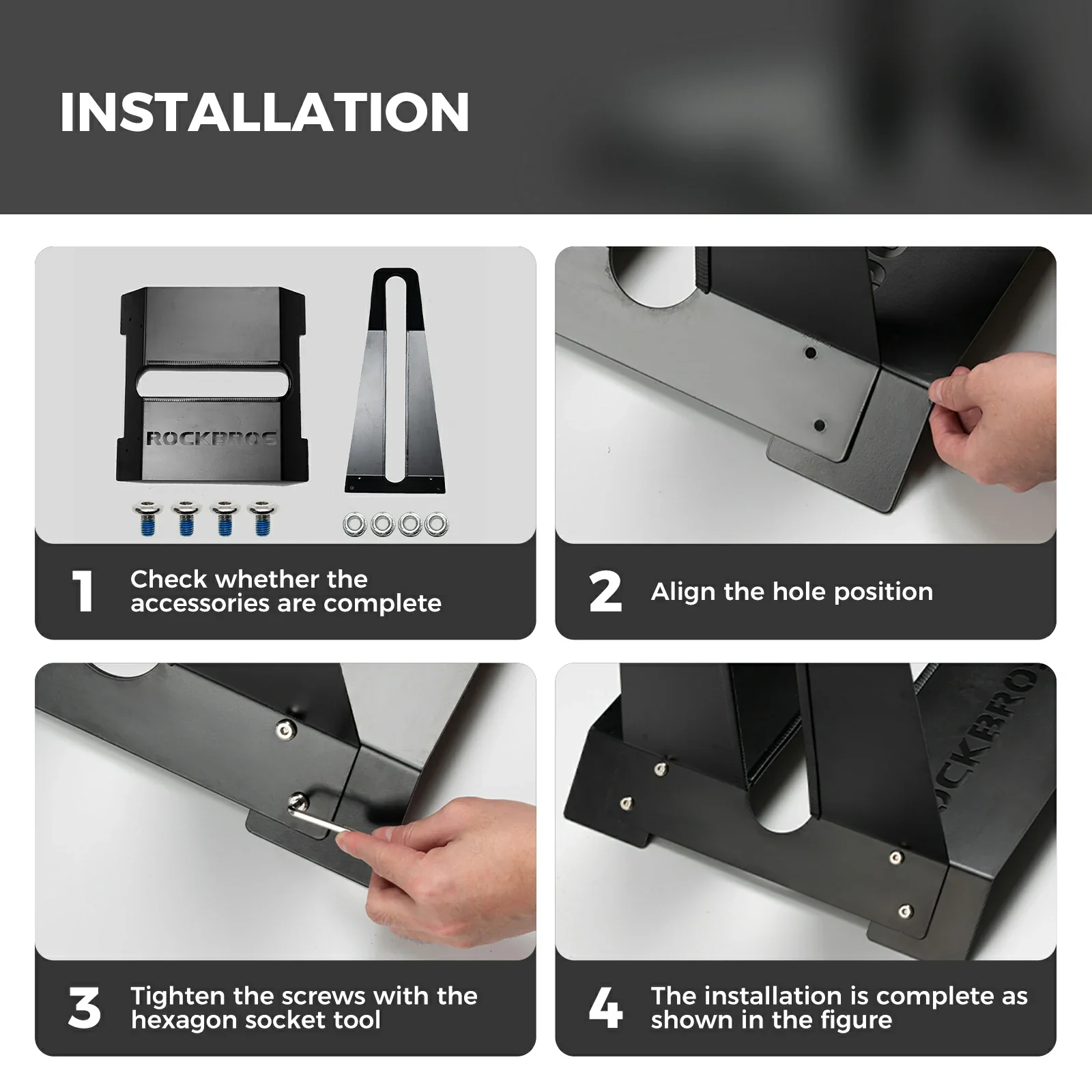 Bike Stand Steel Inserted Bicycle Storage Rack Carbon - Image 7