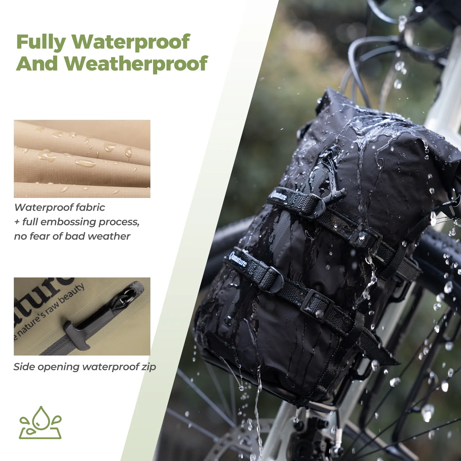 Bike Rear Rack with Waterproof Compression Bag for Bikepacking - Image 13