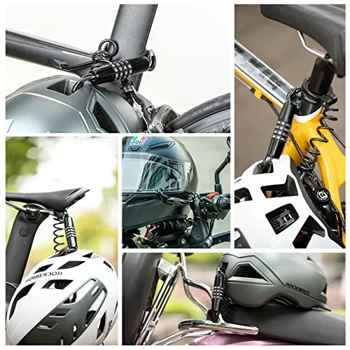Compact Bike Helmet Lock with Retractable Cable - Image 5