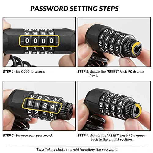 Compact Bike Helmet Lock with Retractable Cable - Image 6