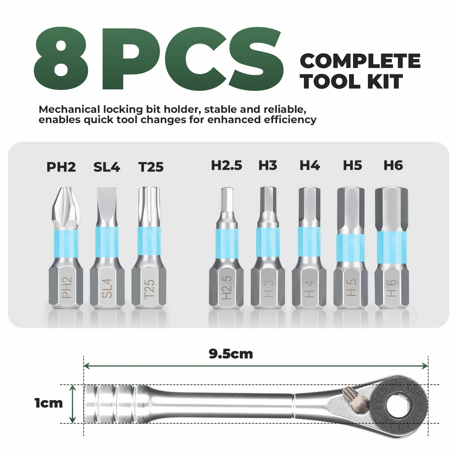 Compact Ratchet Tool Set Lightweight Cycling & Everyday Repair Kit - Image 4