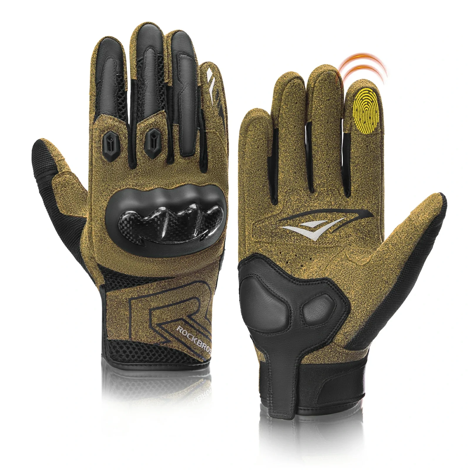 Gel Padded Cycling Gloves Full Finger, Touchscreen
