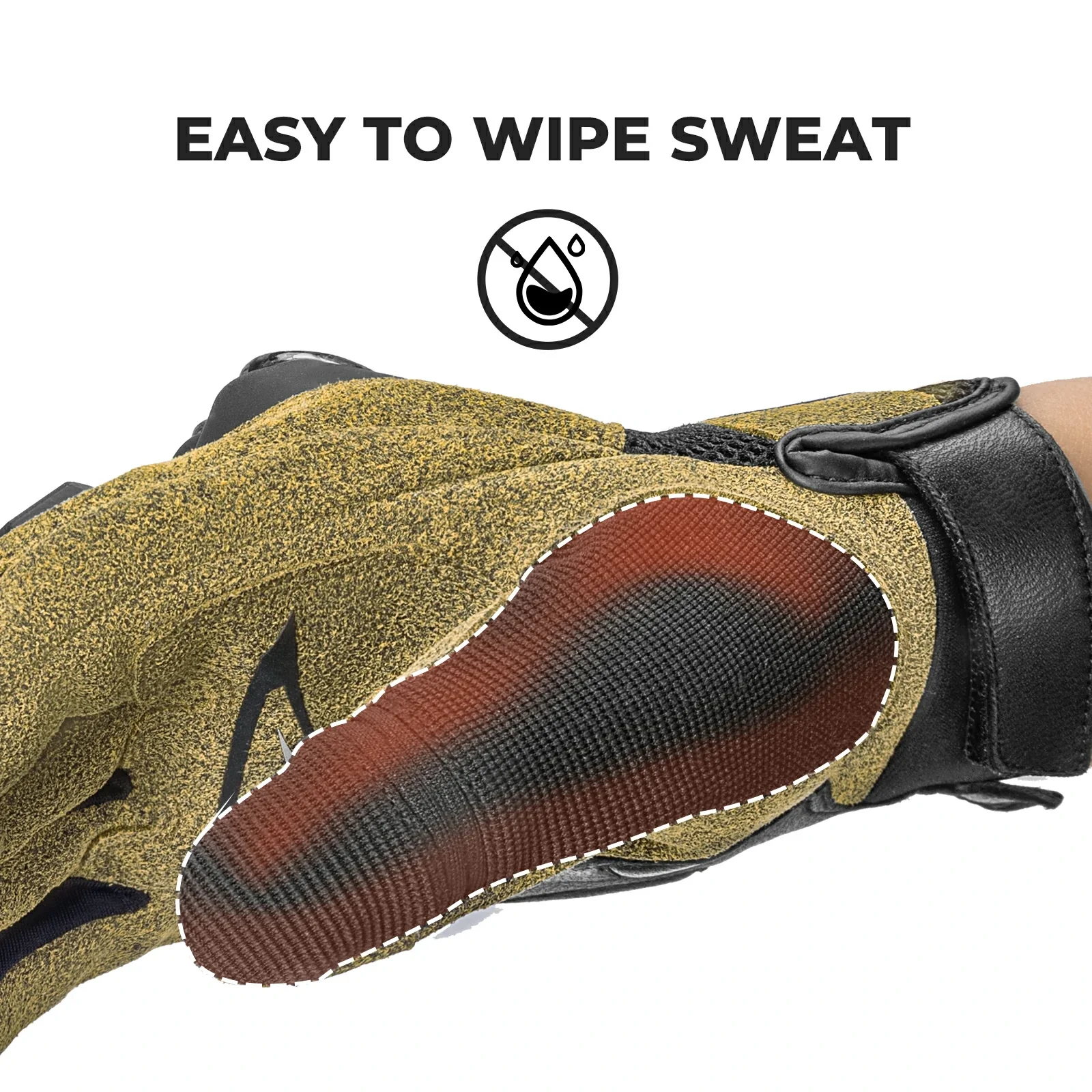 Gel Padded Cycling Gloves Full Finger, Touchscreen - Image 5