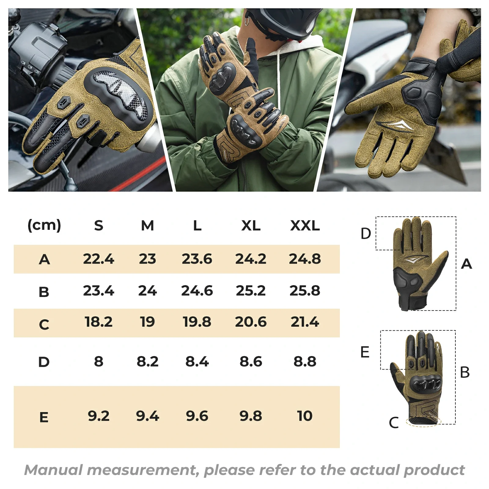 Gel Padded Cycling Gloves Full Finger, Touchscreen - Image 6