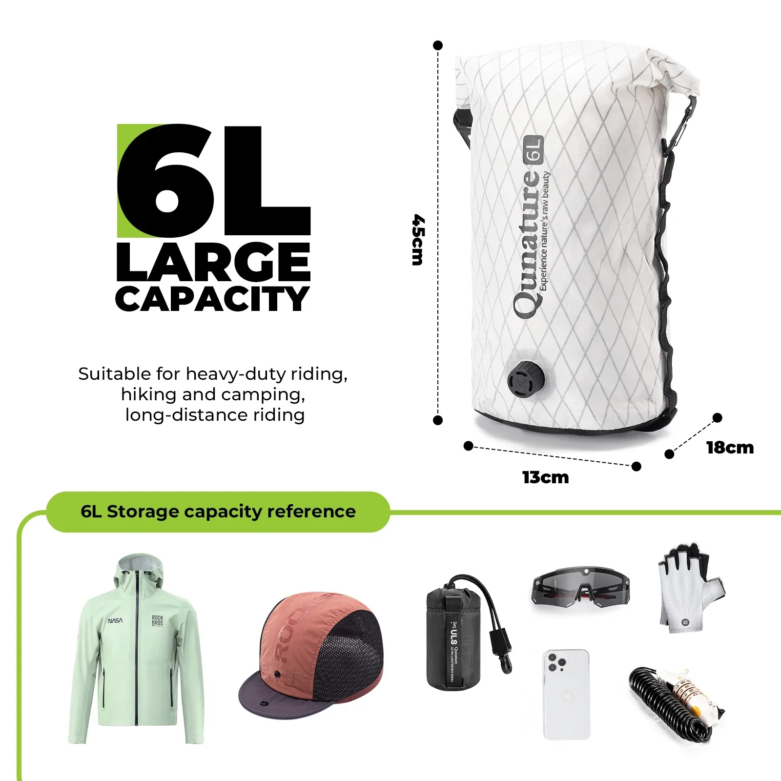 Bikepacking Front Handlebar Rack + Waterproof Compression Bag - Image 10