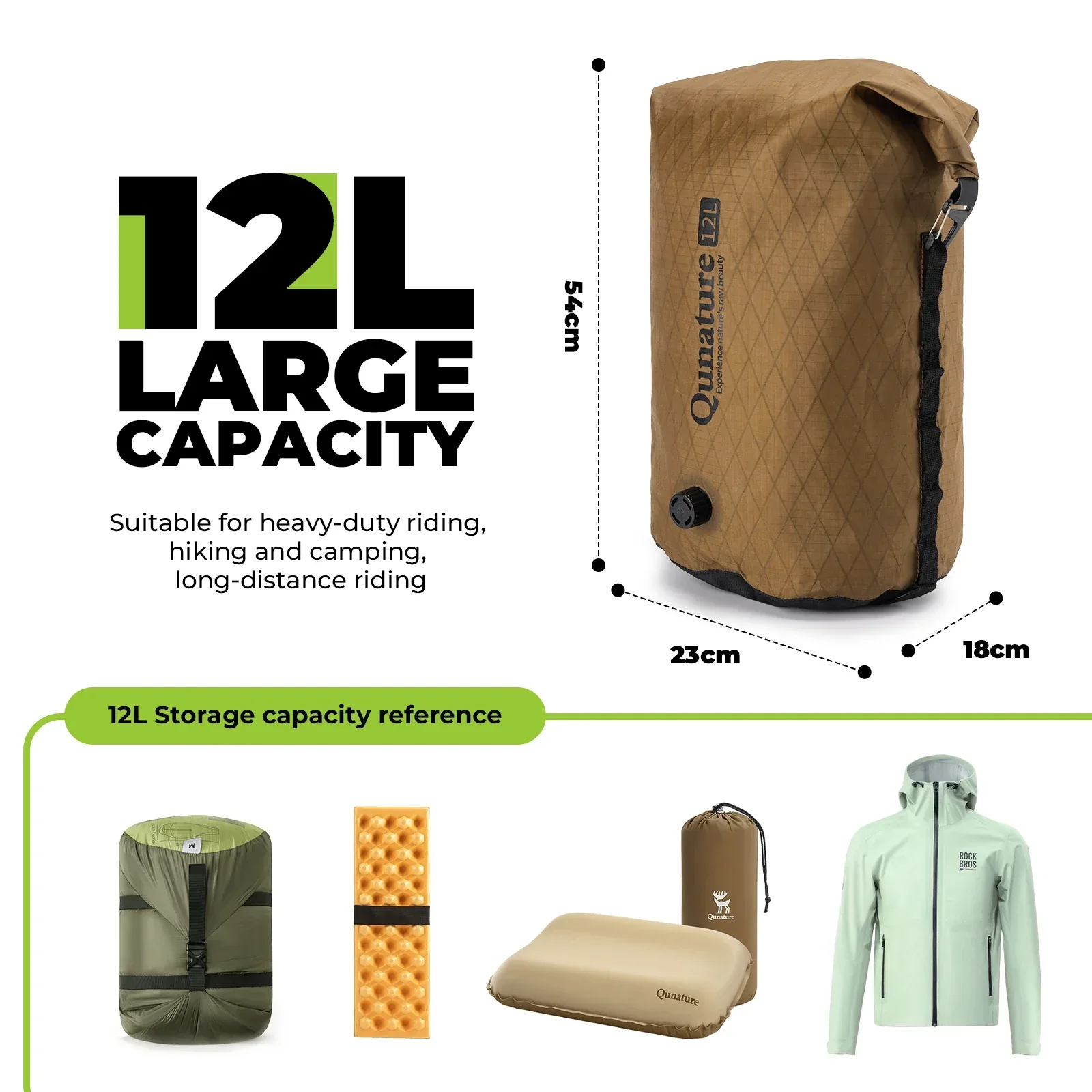 Bikepacking Front Handlebar Rack + Waterproof Compression Bag - Image 12