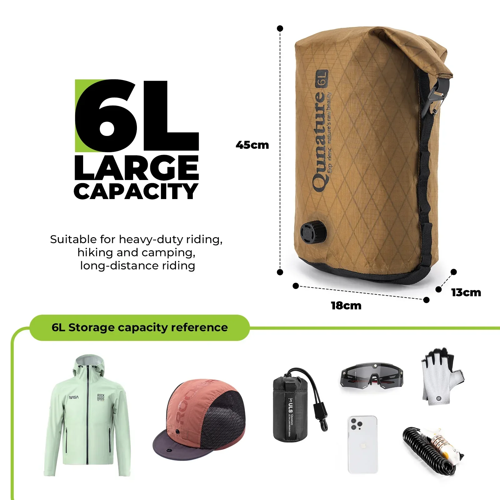 Bikepacking Front Handlebar Rack + Waterproof Compression Bag - Image 14
