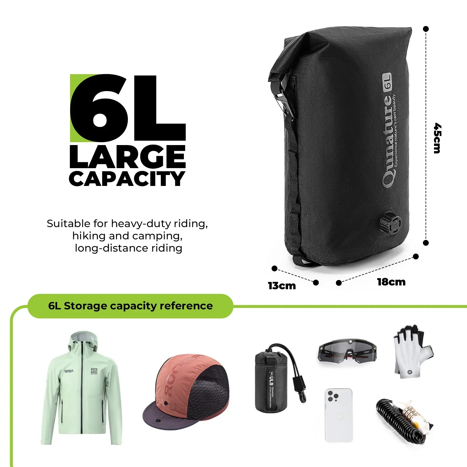 Bikepacking Front Handlebar Rack + Waterproof Compression Bag - Image 15