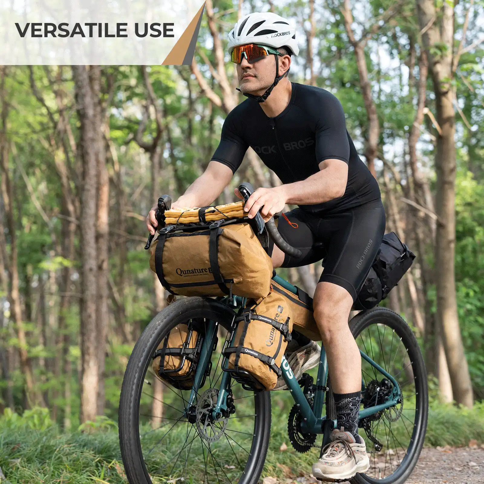 Bikepacking Front Handlebar Rack + Waterproof Compression Bag - Image 17