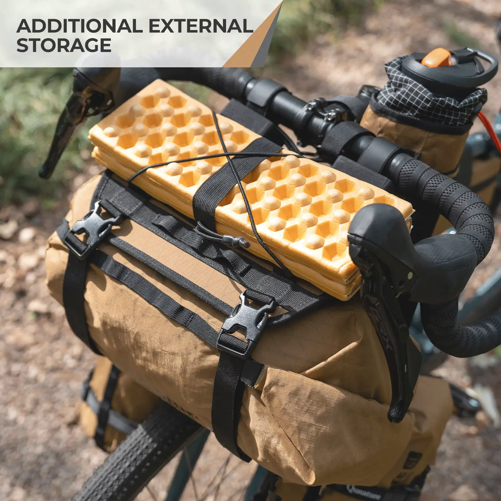 Bikepacking Front Handlebar Rack + Waterproof Compression Bag - Image 21