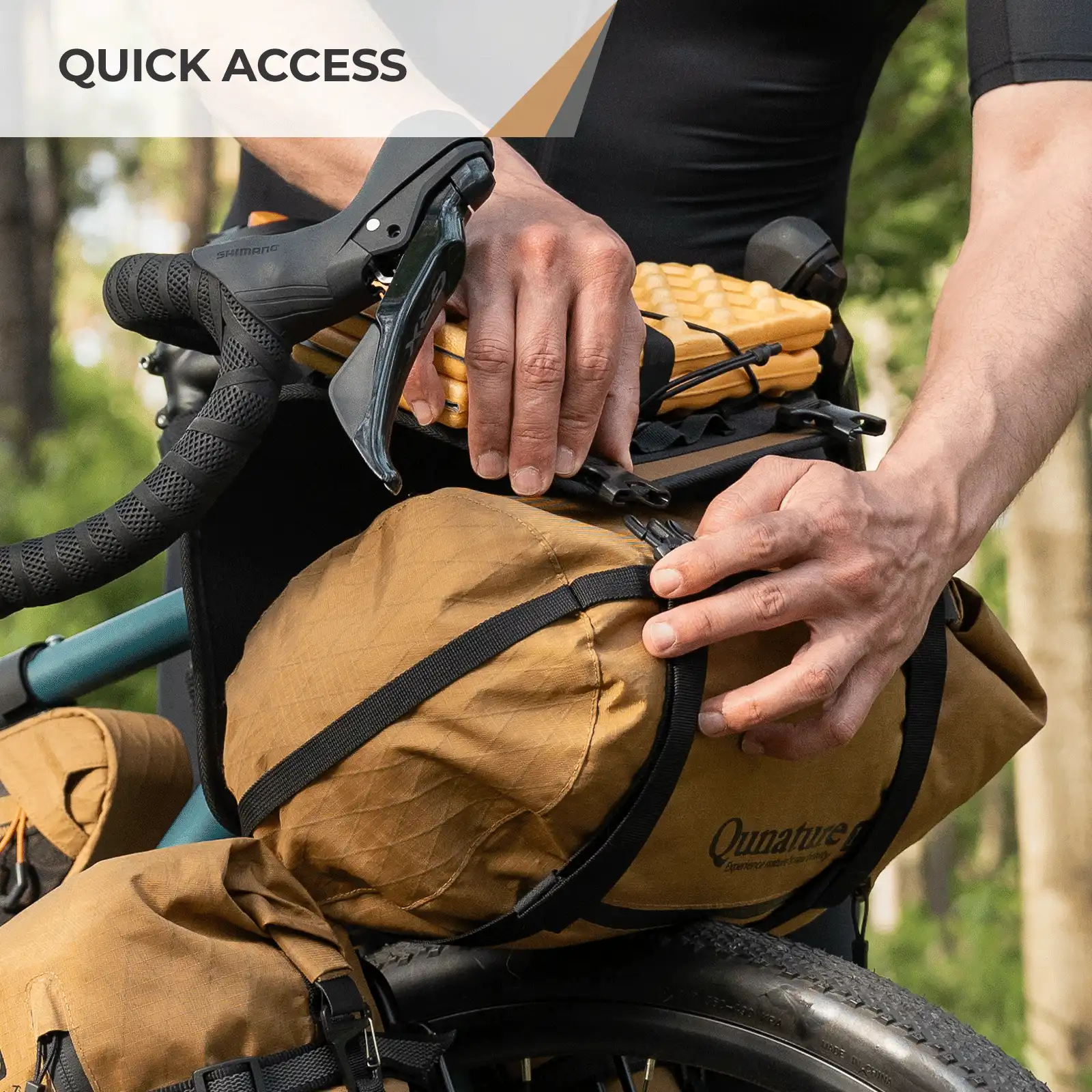 Bikepacking Front Handlebar Rack + Waterproof Compression Bag - Image 22