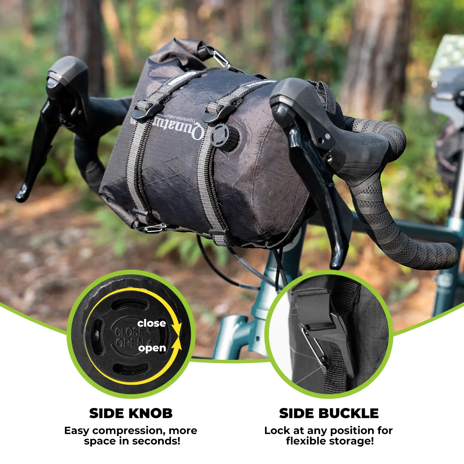 Bikepacking Front Handlebar Rack + Waterproof Compression Bag - Image 23