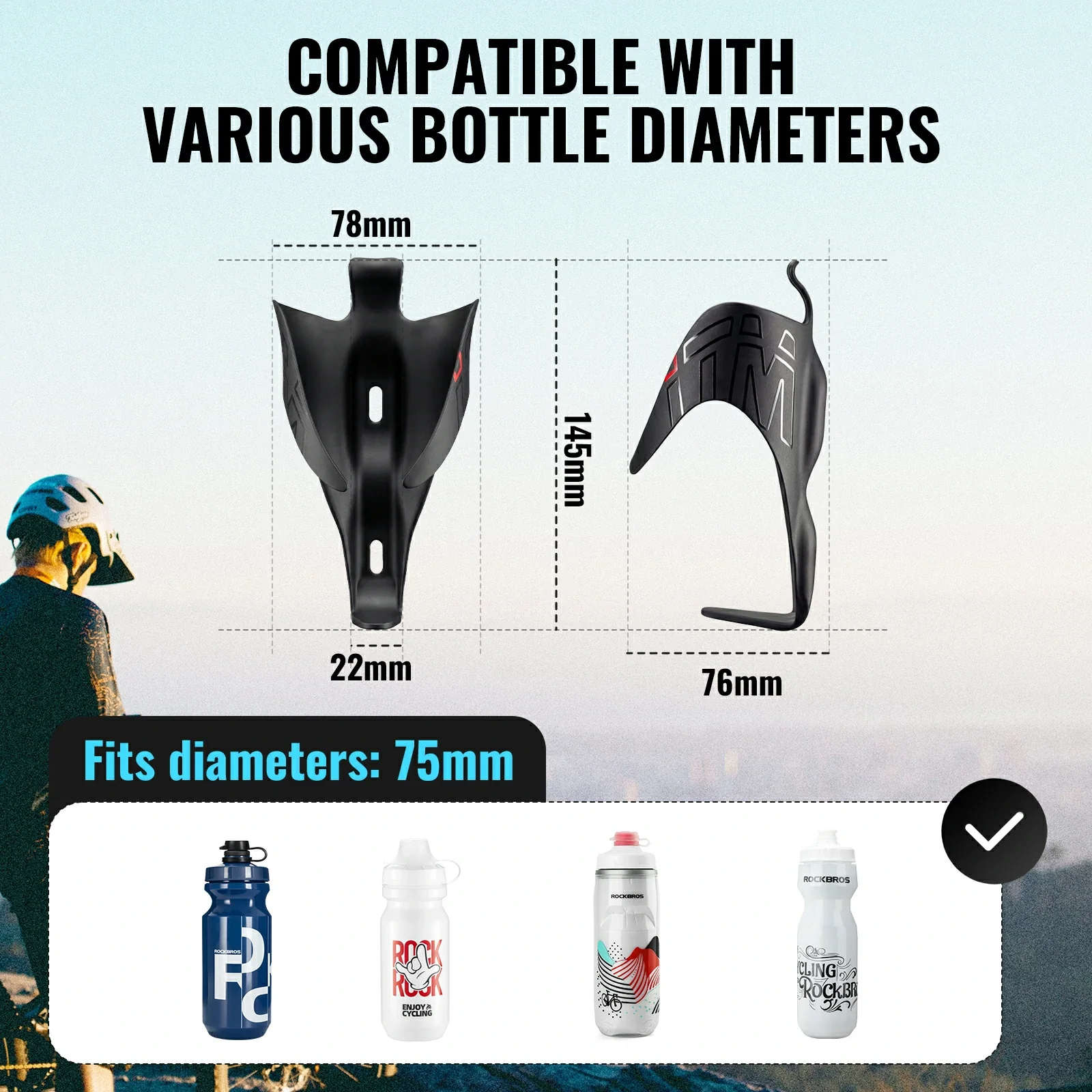 ITM Bike Bottle Cage Carbon Fiber Ultralight Sturdy - Image 13