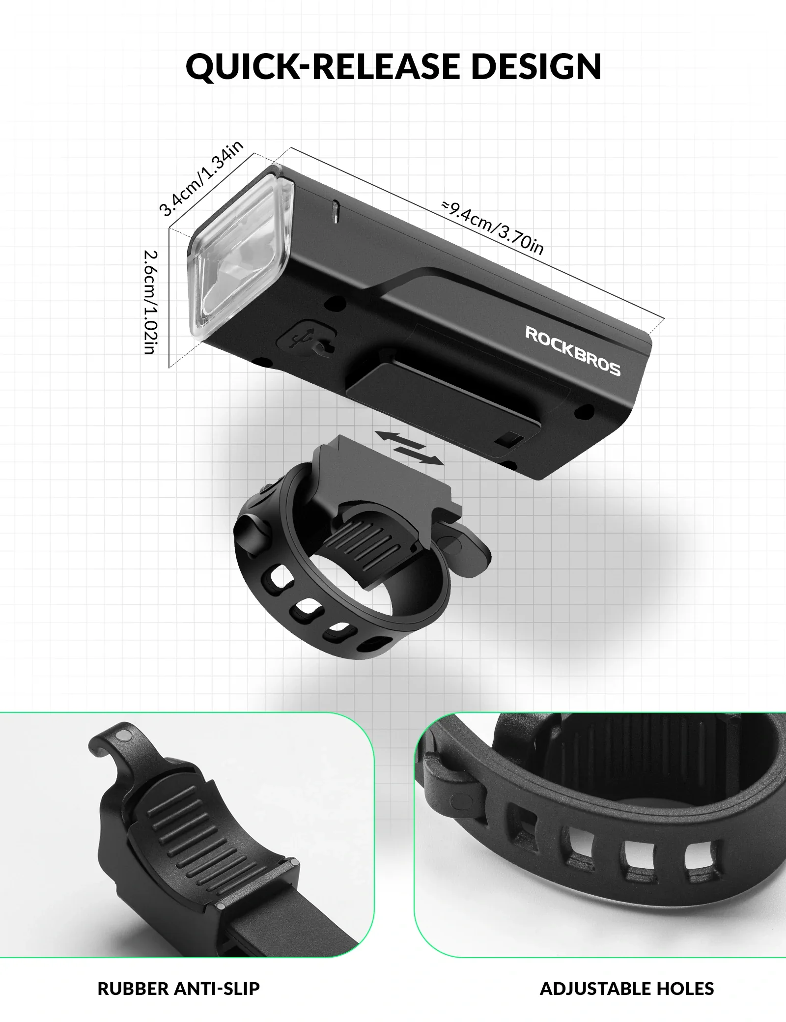 Kids’ Bike Light 260 Lumens Bright Front Safety Light - Image 6