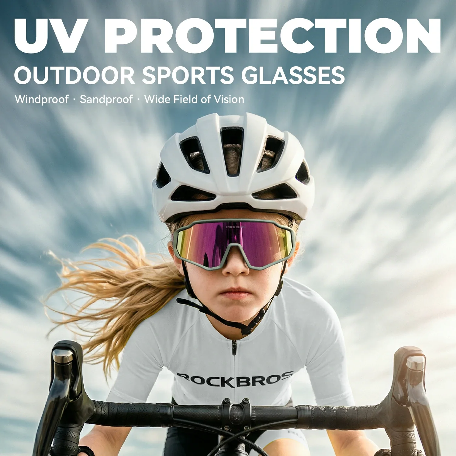 Kids Cycling Sunglasses Polarised & Photochromic UV400 Protection - Image 12