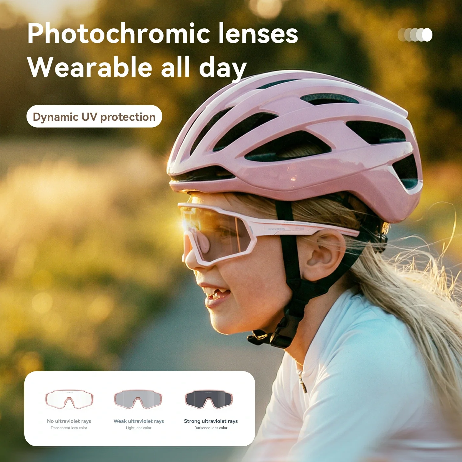 Kids Cycling Sunglasses Polarised & Photochromic UV400 Protection - Image 15
