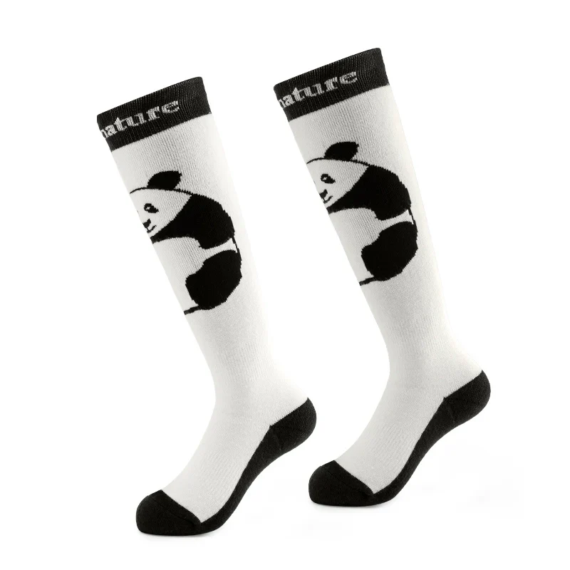 Kids Panda Ski Socks with Heat Retaining for Winter Sports