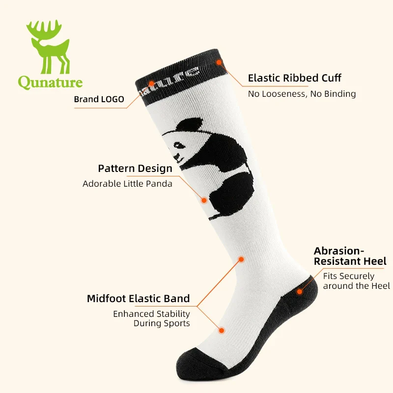 Kids Panda Ski Socks with Heat Retaining for Winter Sports - Image 3