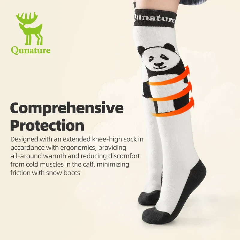 Kids Panda Ski Socks with Heat Retaining for Winter Sports - Image 6