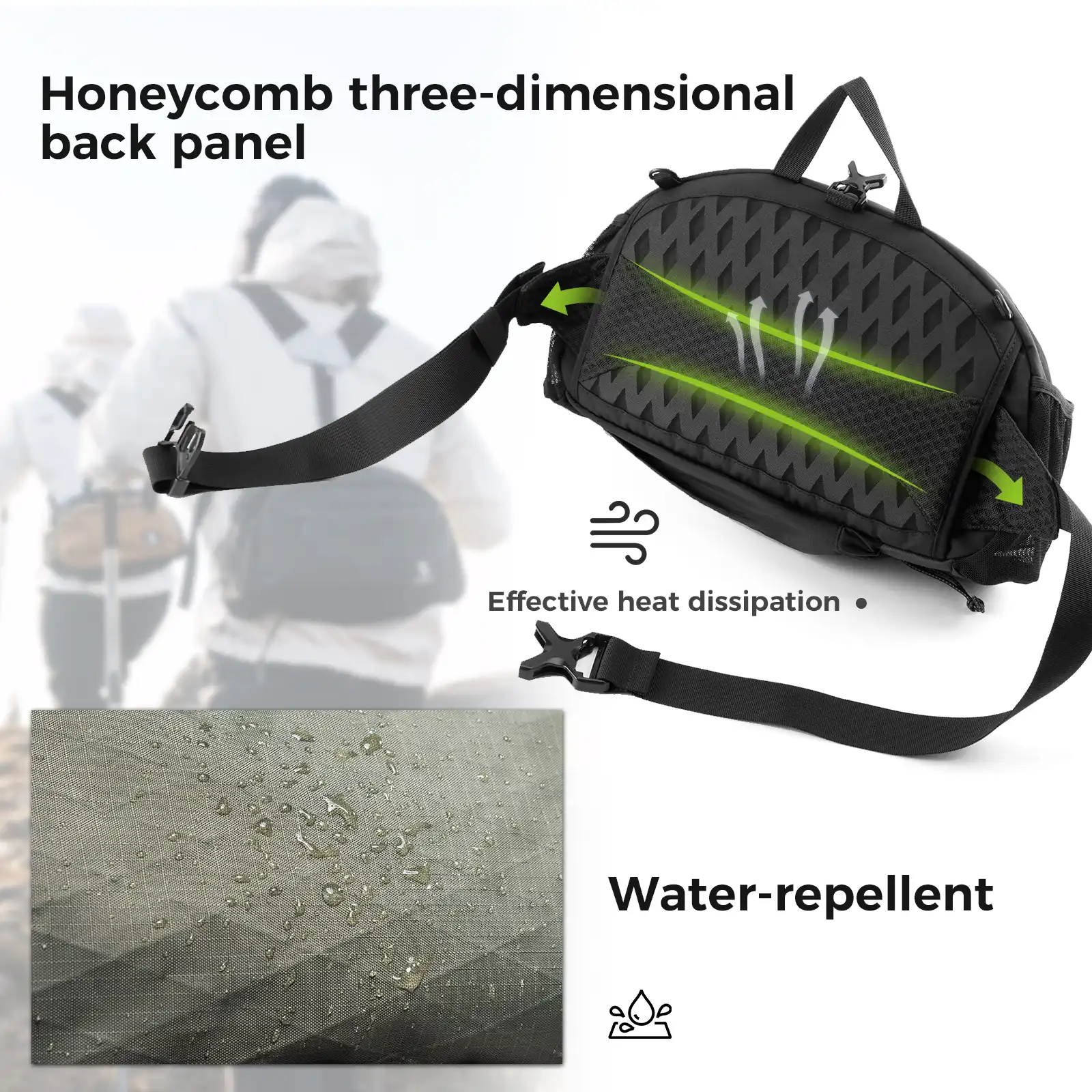 Lightweight Outdoor Rucksack Waist Bag - Image 12
