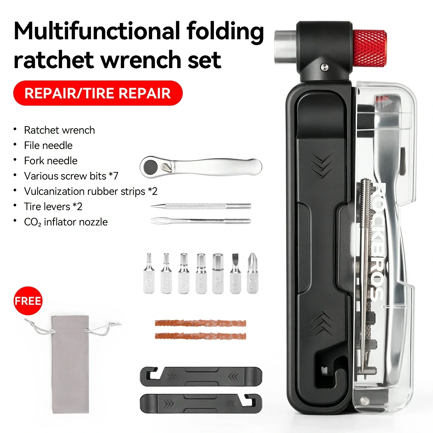 Multifunctional Mini Ratchet 15 In 1 Bike Repair Tool - Image 2