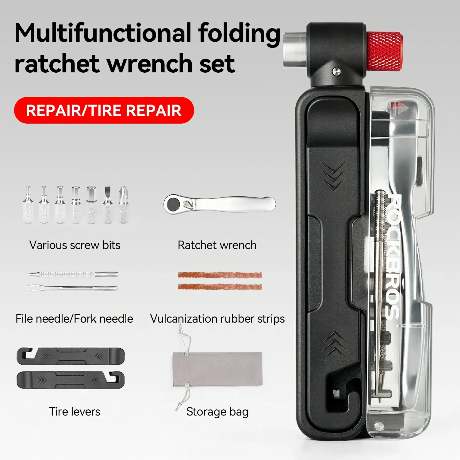 Multifunctional Mini Ratchet 15 In 1 Bike Repair Tool - Image 4