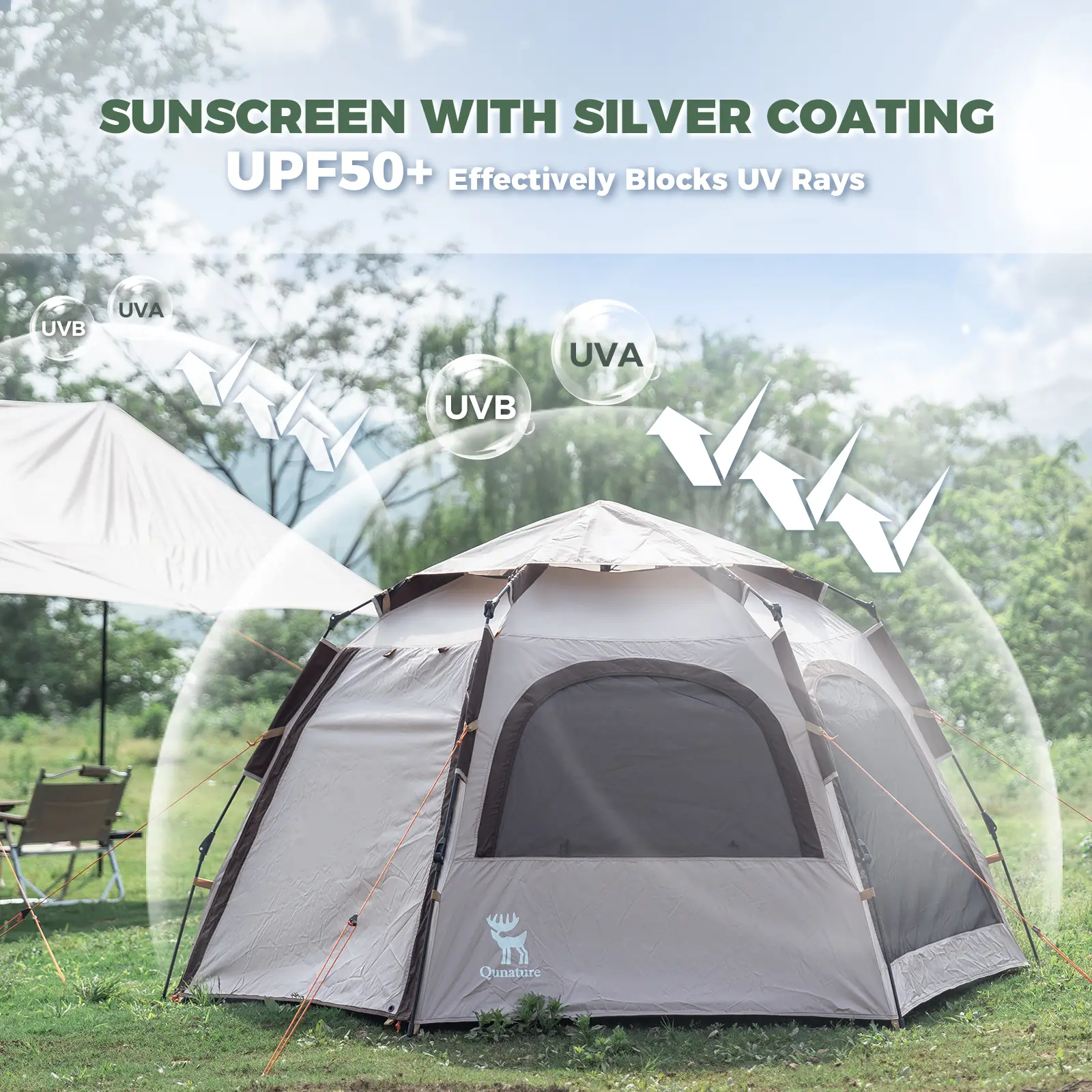 Quick Setup Hexagonal Tent UPF50+ Waterproof Lightweight - Image 11