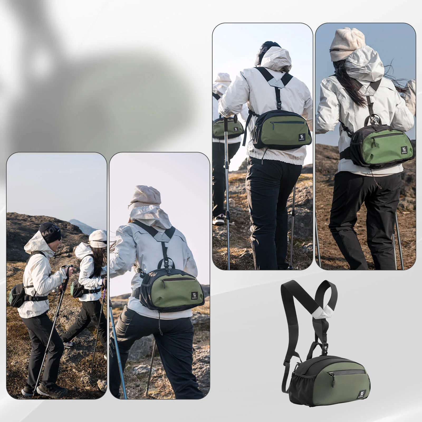 Qunature Bike Backpack Travel Waist Bag 7.9L - Image 7