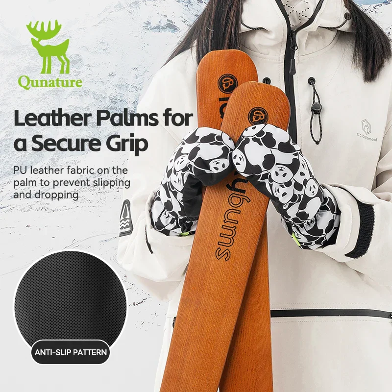 Kids Waterproof Windproof Insulated Ski Gloves - Image 3