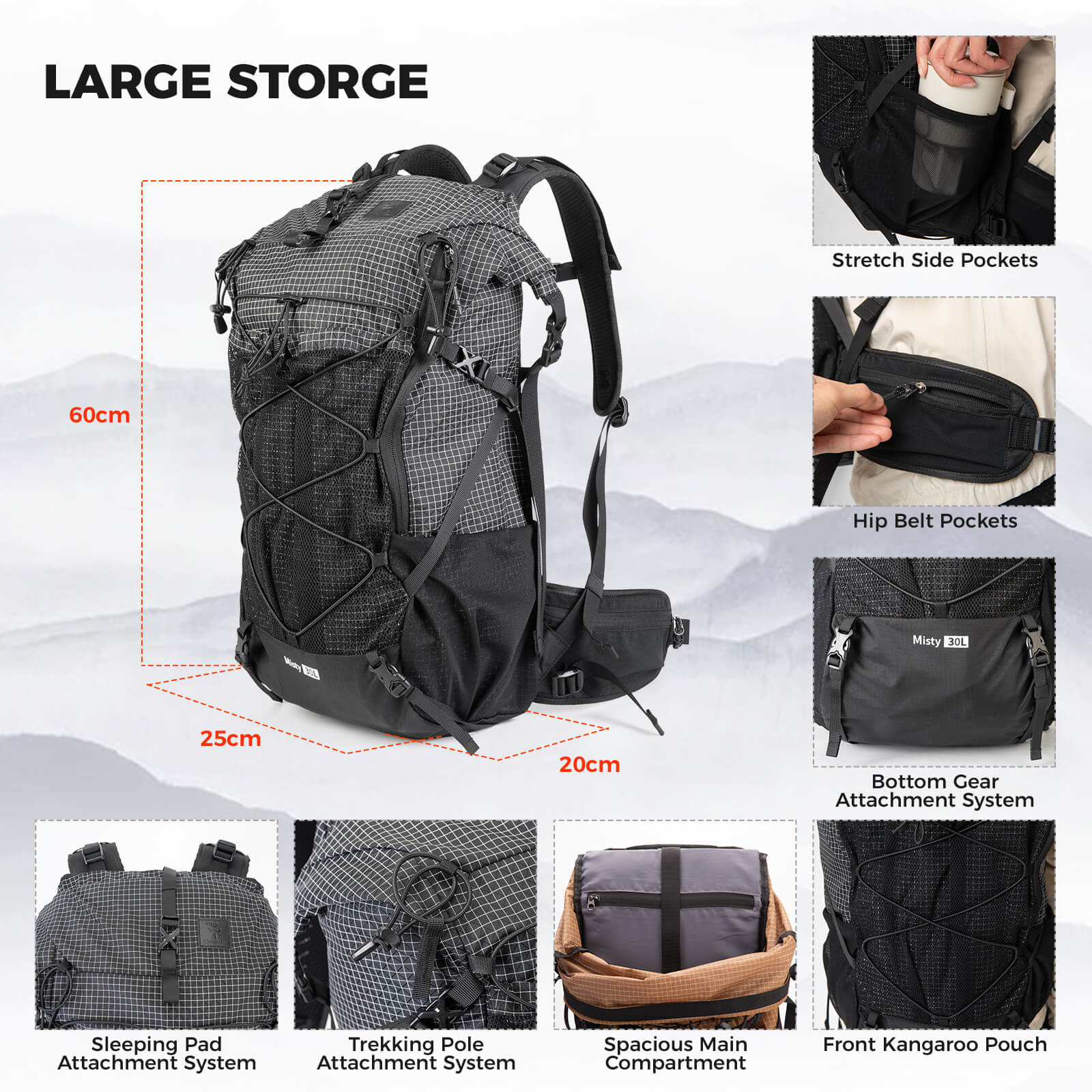 Qunature Hiking Backpack Lightweight - Image 5