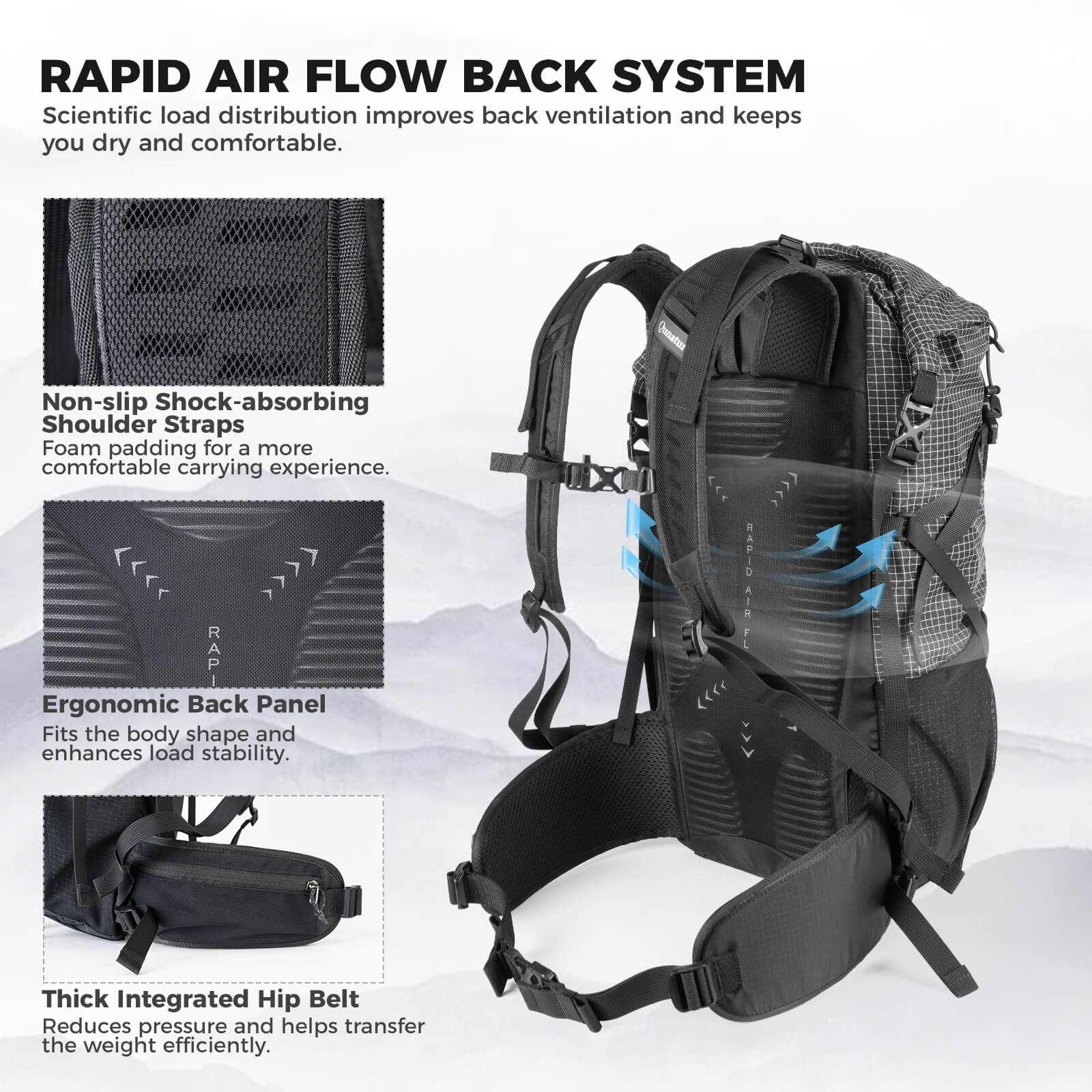 Qunature Hiking Backpack Lightweight - Image 6