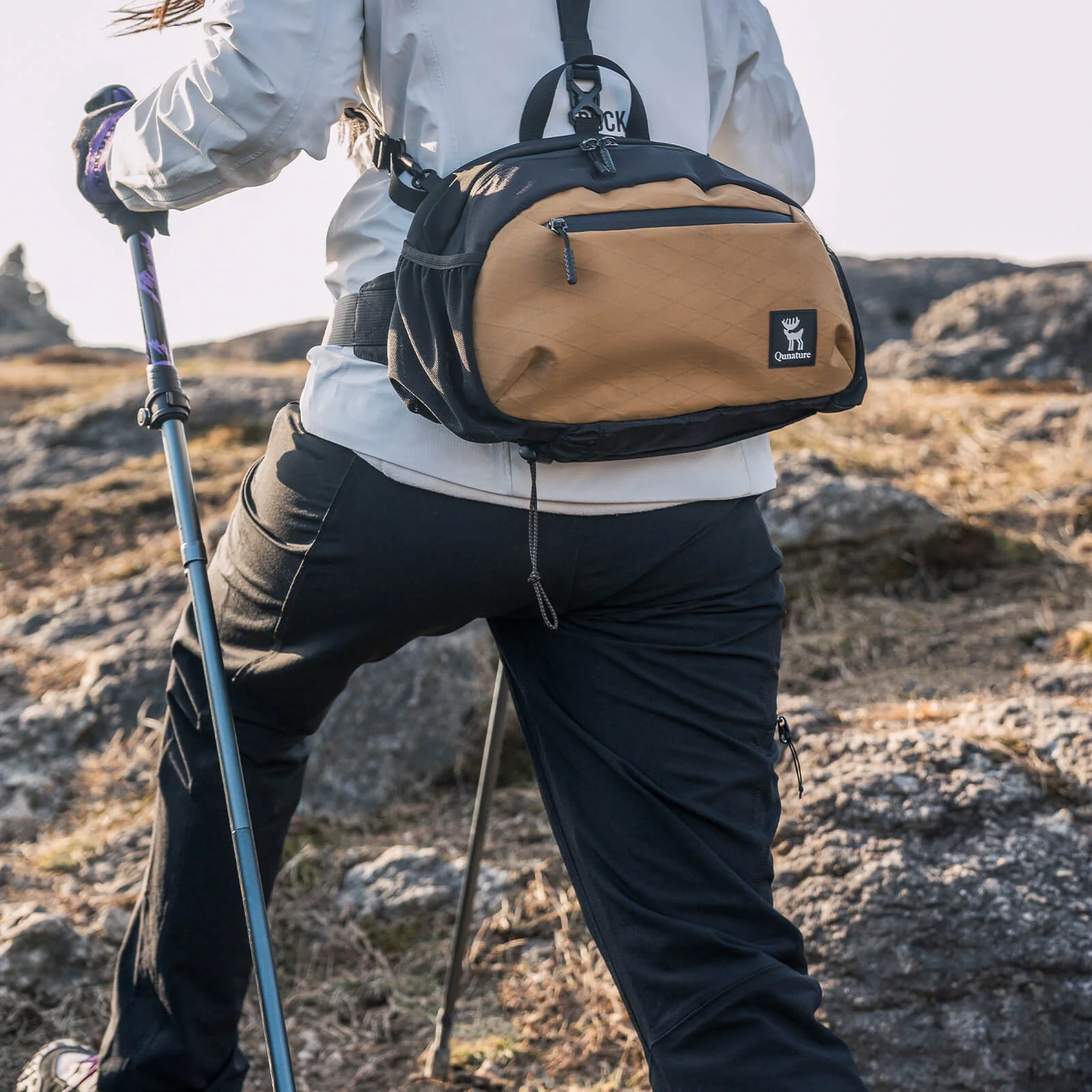 Qunature Trekking Poles Lightweight Foldable 110-130cm - Image 15